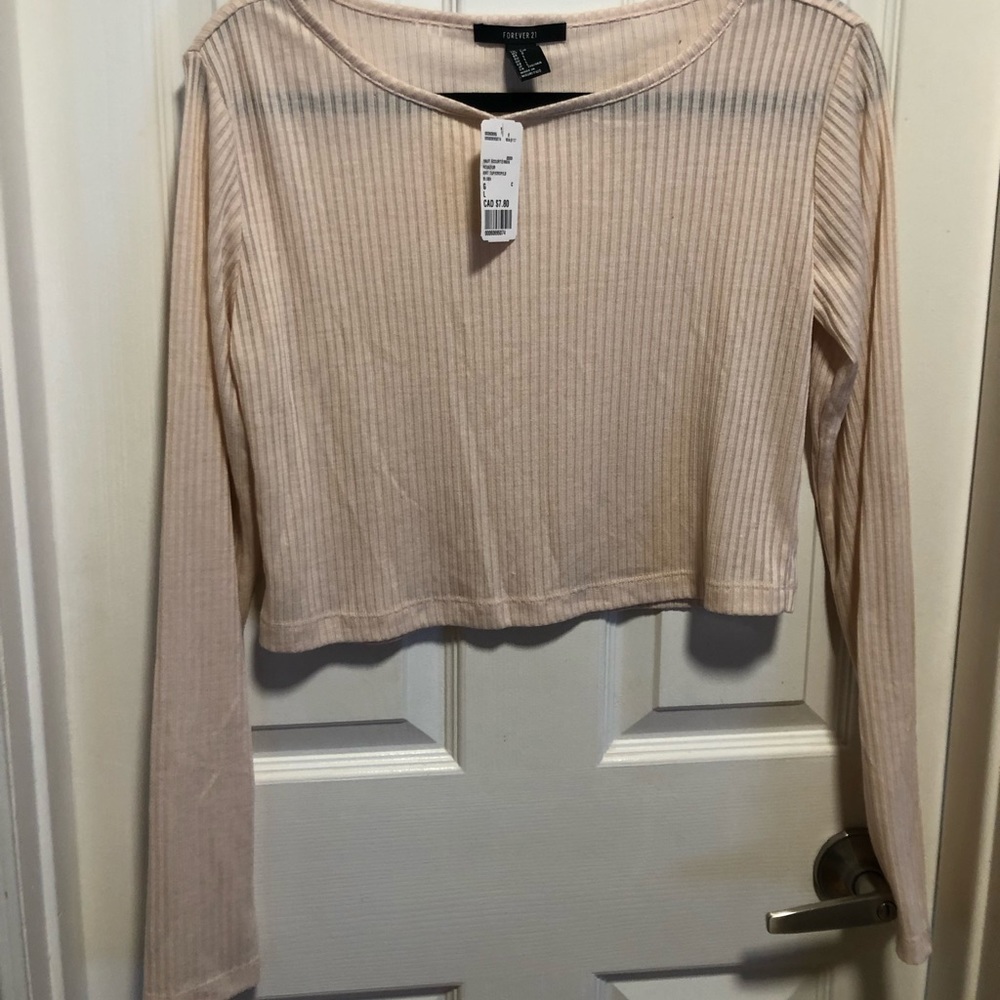 Forever 21 pale pink crop sweater